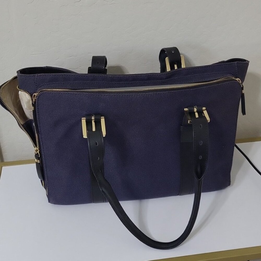 India Hicks Duchess of Windsor Laptop/Briefcase Leather Trim Handles - Picture 4 of 15